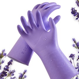 Vgo... 1 Pair Extra Long Gardening Gloves with Fresh Rich Aromas – Waterproof, Slip-Resistant & Chemical-Resistant Protective Gloves for Gardening, Farming, and Outdoor Work (TP1117,Violet,S)