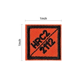 TACVEL 10 Pieces HRC2 2112 FR Clothing Patches, Iron on FR Replacement Garment Patch for FR Shirts, Fire Retardant Crew Work Shirt, FR Pants, FR Jacket - Black&Orange