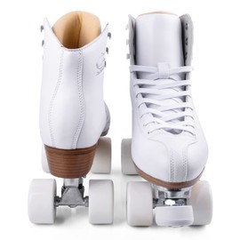 PAPAISON Roller Skates for Women and Men, Deluxe 2 Layer Microfiber Leather Double Row-Classic Roller Skates for Girls, Professional Outdoor Indoor Quad-Skates for Kids & Adults…