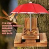 Gnodary Squirrel Feeder with Umbrella, Squirrel Feeders for Outside, Squirrel