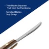 HIC Kitchen Squirt Free Serrated Twin-Blade Grapefruit Sectioning Knife, Stainless