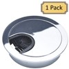 Polished Chrome Metal Cable Grommet | 2 Piece "Lock in"