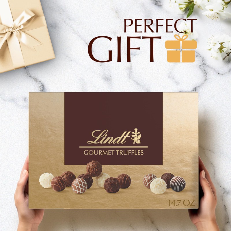 Lindt Gourmet Truffles Chocolate Candy Truffles, Assorted Chocolate Truffles, Christmas