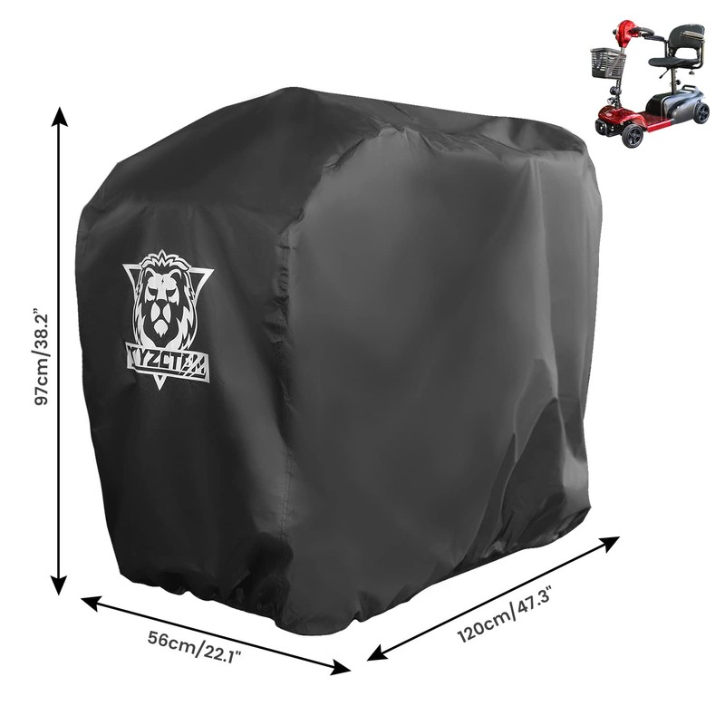 XYZCTEM 600D Waterproof Scooter Cover （XL） Black Power Assisted Mobility