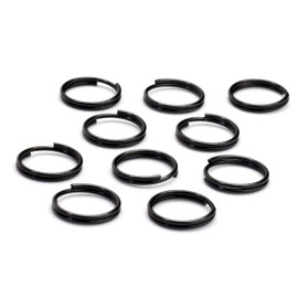 TUNUKE Ti Titanium Ring, Keychain, Key Ring, Key Hook, Carabiner, Metal Fitting, Lightweight, Rust-resistant, High Strength, R Black