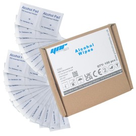 YNR Alcohol Nail Wipes 5-IN-1, To Clean Sticky Nail Tips from Gel Acrylic & Press on Nails, Prepare with UV/LED Lamp False Nails for Professional Shine -100 Pcs