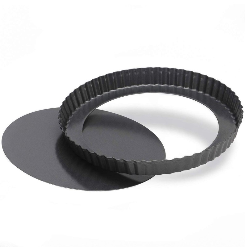 Tart Pan 11 Inch, Beasea Non Stick Tart Pan with