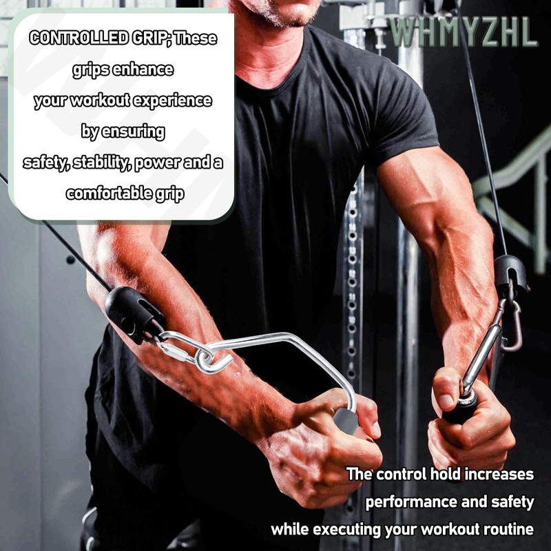 WHMYZHL Gym Accessories Open Ended Chrome Grip Handles for Total