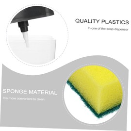 Zerodeko 1set Manual Press Soap Dispenser Sponge Holder Kitchen Gadget for Efficient Dish Washing and Easy Soap Dispensing Includes Sponge for Everyday Use