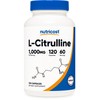 Nutricost L-Citrulline 500mg, 120 Capsules - Gluten Free, Non-GMO, 1000mg