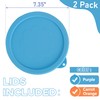 LUVCOSY 7 Cup Silicone Replacement Lids Storage Cover for Pyrex