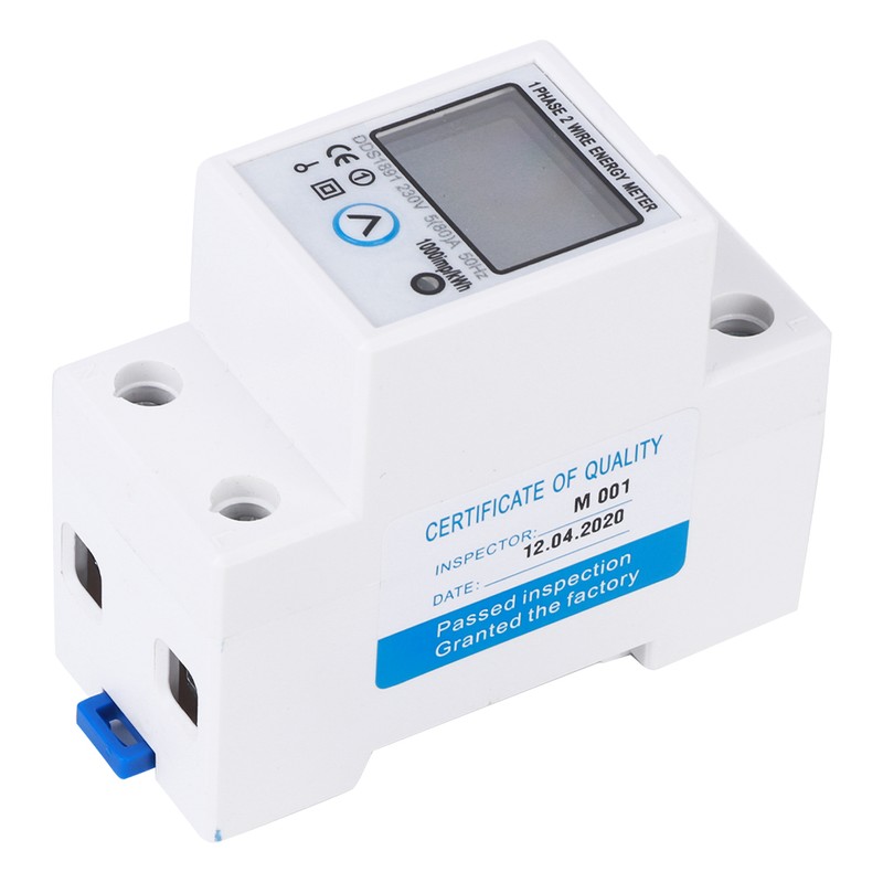 Single Phase Meter Accuracy Large Screen Multifunction Middle Button Reset