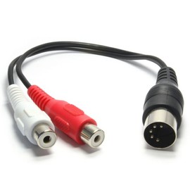 kenable 5 Pin Din Male Plug to Twin RCA Phono Sockets Adapter Cable 1.2m [1.2 metres]
