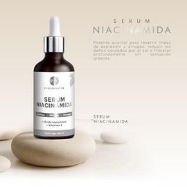 PUREZA NATUR Suero facial Niacinamida B3, Vitamina E y Acido hialurónico 50ml | Serum Niacinamide para todos tipos de piel skin barrier hidratante, an