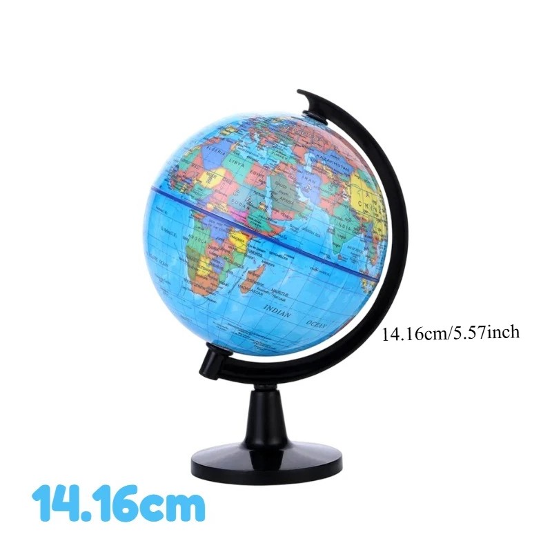 Educational World Globe for Teaching – 360° Rotating English Map