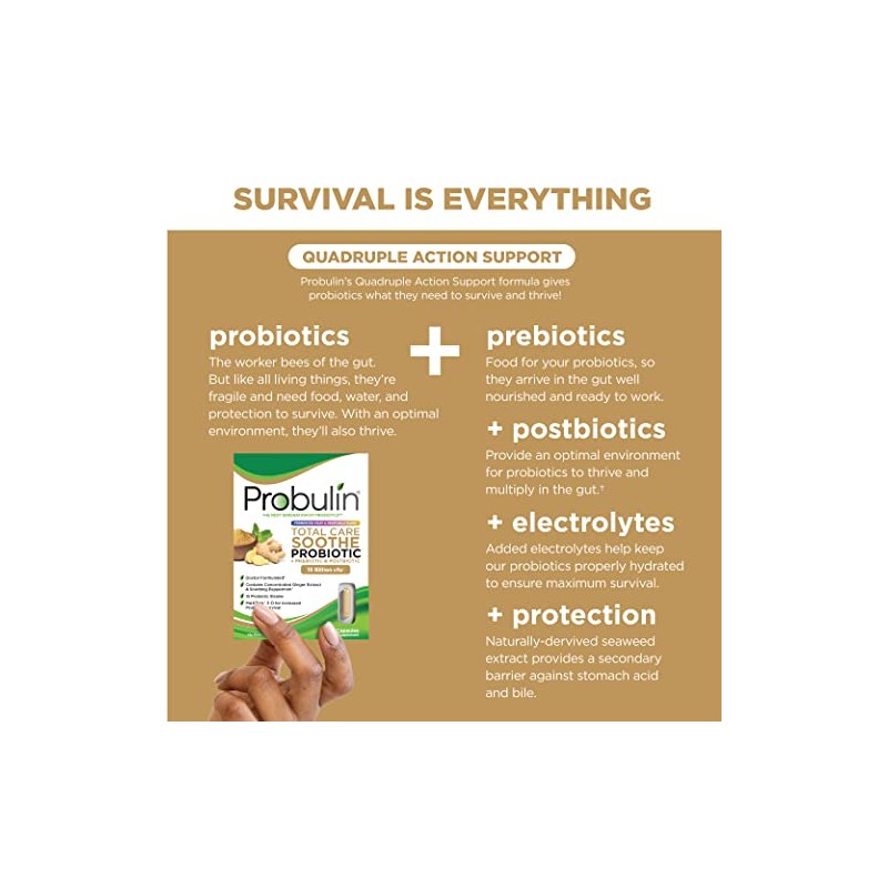 Probulin Total Care Soothe Probiotic, Supplement for Digestive Support, 30