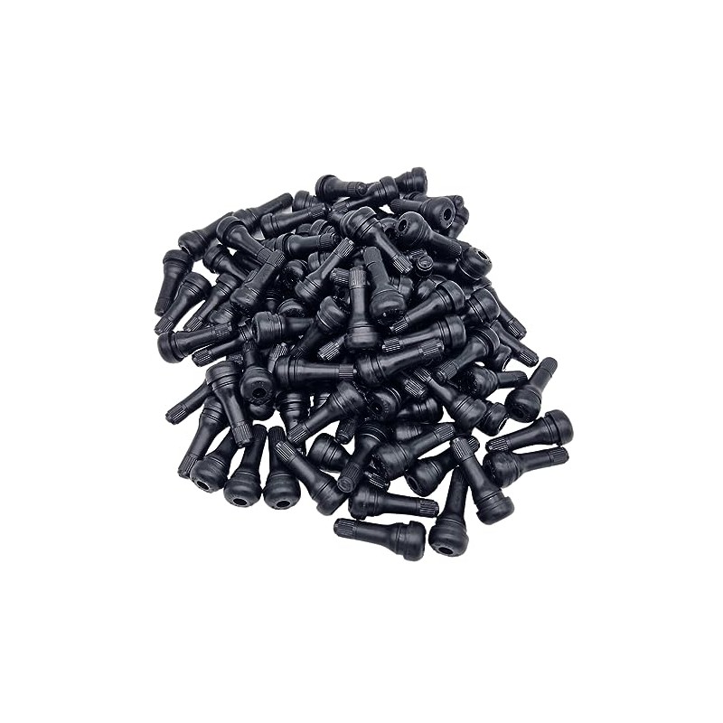 100 x TR413 Snap-in Rubber Valves TR 413 Tyre Valves