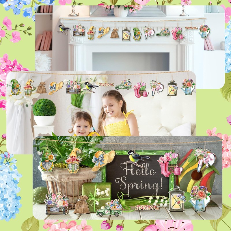 Wenqik 36 Pcs Spring Ornaments for Tree Spring Flower Tulip