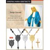 FaithHeart Rosary Necklace, Crucifix for Women, Car Rosary, with Picture