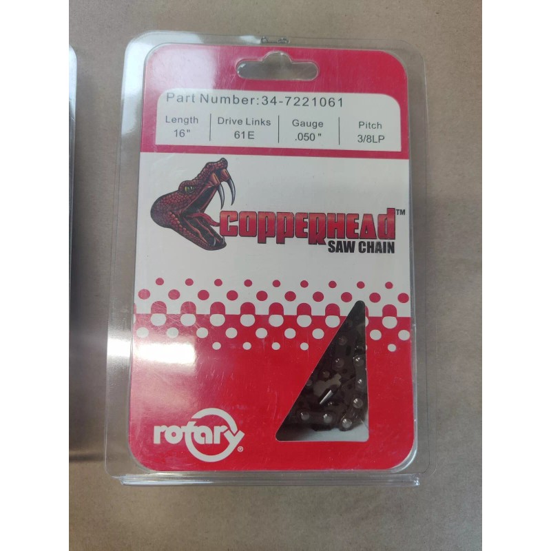 Copperhead 2 Pack 18" Copperhead Chainsaw Chain 3/8LP .050 61DL
