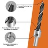 GMTOOLS Countersink Drill Bit Set, 7Pcs Tapered Drill Bits M2