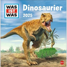 WAS IST WAS Dinosaurier Broschurkalender 2025: Wandplaner zur beliebten Buchreihe für clevere Kids mit spannendem Wissen über Dinos. Jeden Monat neue Fakten über die Urzeitechsen