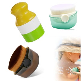 Suweiyuanshiyi 3PCS Sunscreen Applicator, Refillable Roll on Sponge Sunscreen, Suncream & Lotion Applicator For Kids, Adults & Families - Holds 100ml, Perfect Size for Travel