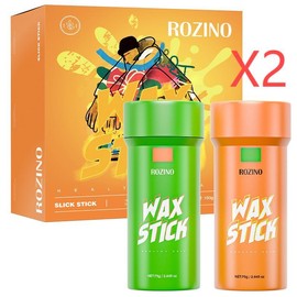 Rozino Hair Wax Stick, Styling Wax, Nourishing Hair Accessories - Smooth Hair Wax Stick for Women and Children, Gel Tamer for Flyaway Hair, Bun Maker and Styling Cream, 2.65*2 Fl Oz:_Two boxes contain four sticks [super bargain]