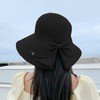 MMOOVV Women's Sun Hat with Large Bow, Elegant Hat with