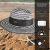 Nicole Miller Straw Sun Hats for Women, Black/White