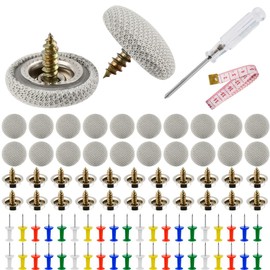 BATINO Set of 90 roof liner repair kit, car headliner repair kit, car repair rivets, car roof liner repair button, car roof rivets, with pins, screwdriver, tape measure for all cars