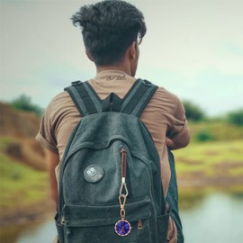 JewelryWe Pocket Watch with Carabiner Keyring Quartz Analogue Watch for Doctors Nurses Paramedic Chefs Blue White, Eiffel Tower 2pcs