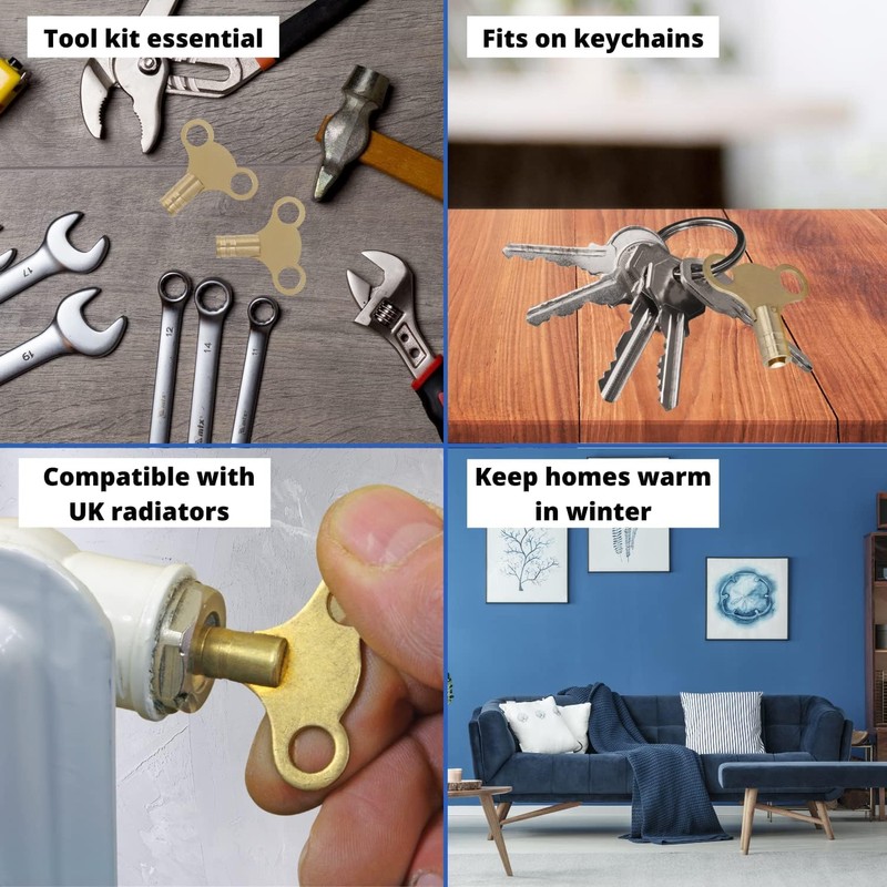 Radiator Bleed Key- Radiator Valve Clock Key for Bleeding and