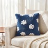 Spring Summer Pet Dog Paws Dark Blue Throw Pillow Covers