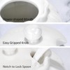 Ursword Iridescent Sugar Bowl with Lid and Spoon, Ceramic Sugar