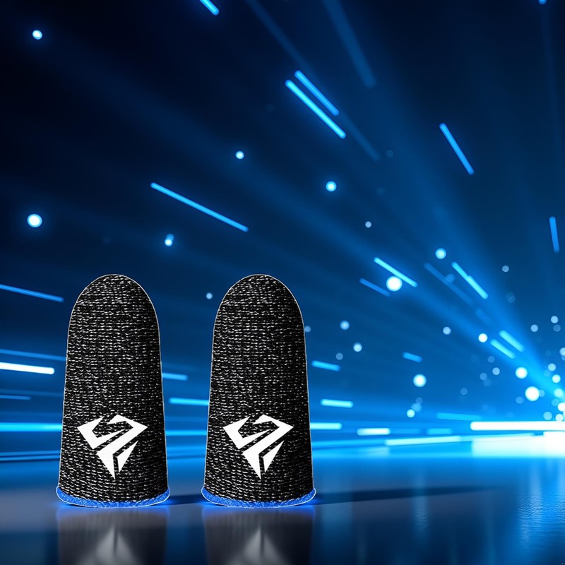 5Pcs Black Finger Cover Game Controller Sweat Proof Non-Scratch Sensitive