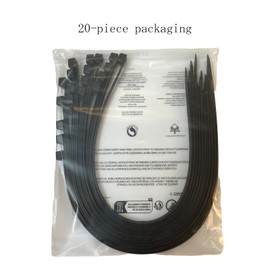 EzySup Extra Large Zip Ties Heavy Duty for Outdoor Use,600mm x 9mm,80kg Tensile Strength,20 Pieces,Black