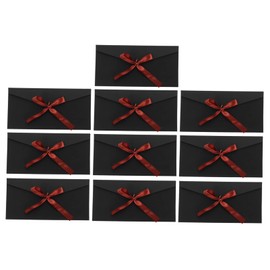 DOITOOL 10Pcs Vintage Kraft Letter Envelopes with Bowknot Design Elegant Greeting Card Covers for Weddings Showers Graduations and Stylish