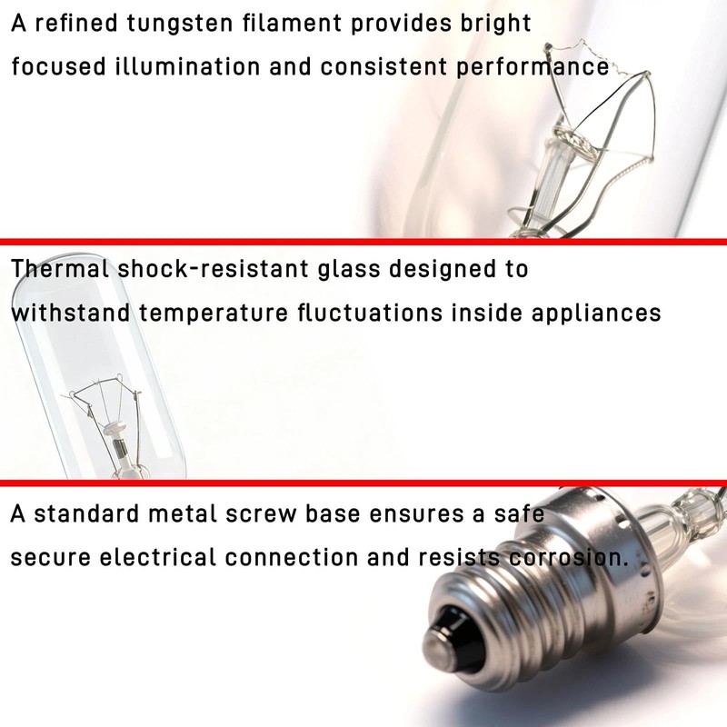 Hxszk WR02X22743 Refrigerator Light Bulb Lamp 125V 40W for GE