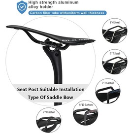 RXL SL 31.6 Seatpost Carbon Road Bike Carbon Seatpost 3K Frosted Bicycle Handle Stem Carbon 350mm