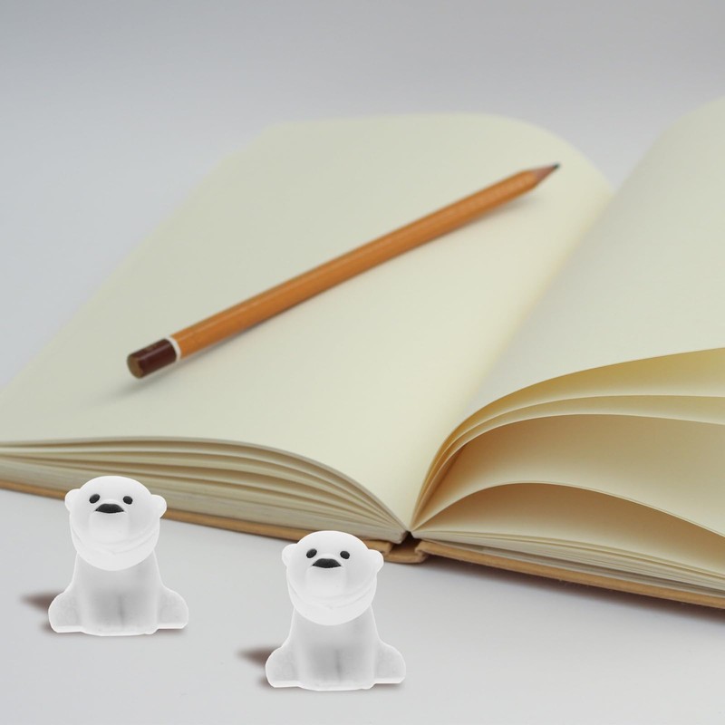 Operitacx Pack of 40 Polar Bear Erasers, Pencil Erasers, Animal