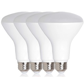 Maxxima LED 75 Watt Equivalent BR30 Indoor Recessed Can Light Bulb, Flicker-Free Dimmable, 11 Watt Light Bulb Warm White 950 Lumens Energy Star, 3000K (Pack of 4)