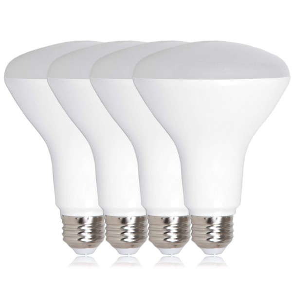 Maxxima LED 75 Watt Equivalent BR30 Indoor Recessed Can Light Bulb, Flicker-Free Dimmable, 11 Watt Light Bulb Warm White 950 Lumens Energy Star, 3000K (Pack of 4)