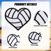 9pcs Volleyball Heart Iron On Patches, Simple Volleyball Iron On
