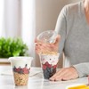 GUSTO [100 Count] Clear Flat PET Plastic Lids (No Hole)