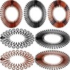 14 diademas elásticas circulares completas, de plástico, flexibles, con peine