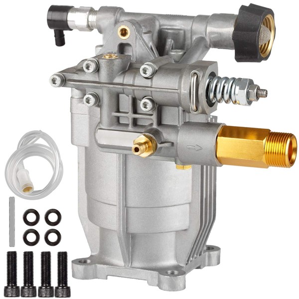 MUTURQ 3/4" Shaft Horizontal Pressure Washer Pump , 2600-3000 PSI, 2.5 GPM, OEM Replacement Pump for Honda GC160,309515003,308418007,020241 and More