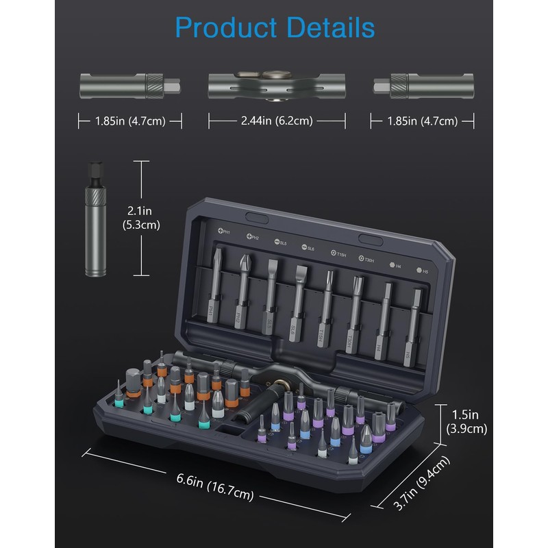 AMIR 42 in 1 Ratchet Screwdriver Kit with 40 PCS