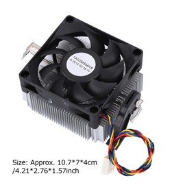 PU Cooler 7015 Silent Fan 2200RPM, Aluminum Heat Sink, AM2 AM3 AM3plus FM1 FM2 FM2plus Compatible, Easy Installation