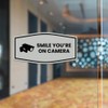 Fancy Smile You're On Camera Sign (Brushed Gold) - Large